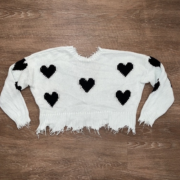 Wildfox Palmetto Heart Crop Sweater - Picture 12 of 14